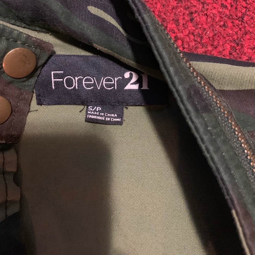 Forever 21 Camo Drawstring Jacket Camouflage S Wmn - image 4